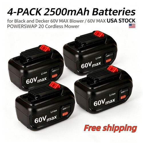 4pcs battery for - for, black